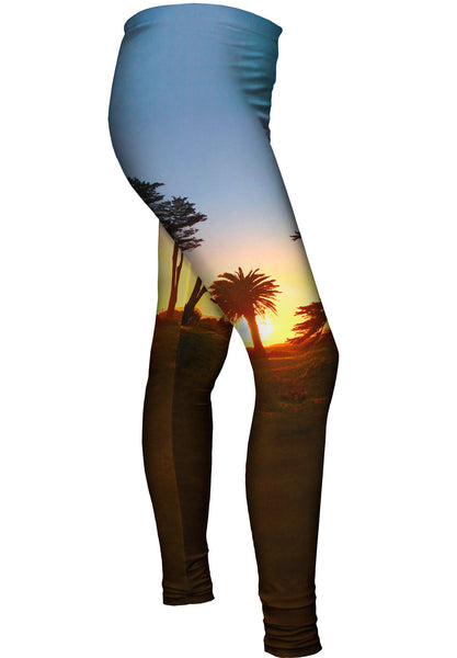 Baywood Park Beach Sunset Womens Leggings