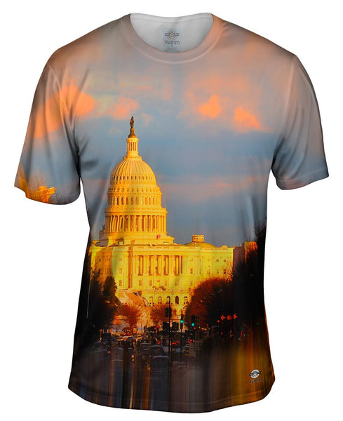 Us Capital Washington Dc Glow Mens T-Shirt