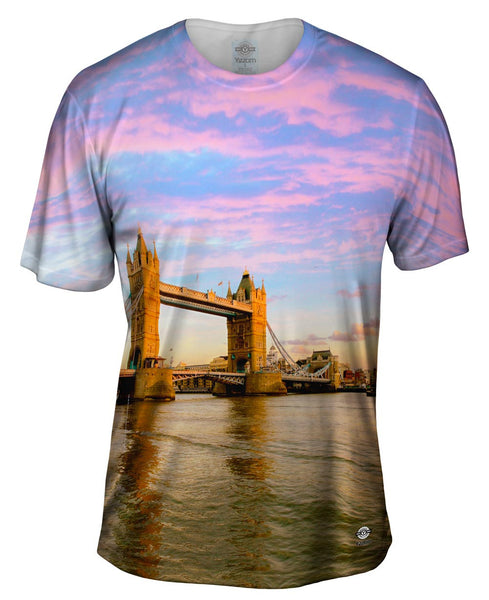 Tower Bridge With Big Ben Sunset&nbsp;Mens T-Shirt