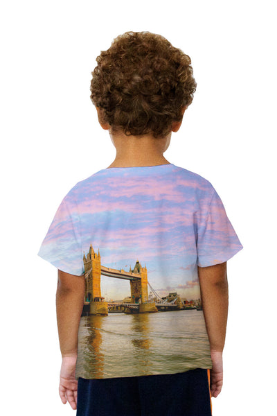 Kids Tower Bridge With Big Ben Sunset Kids T-Shirt