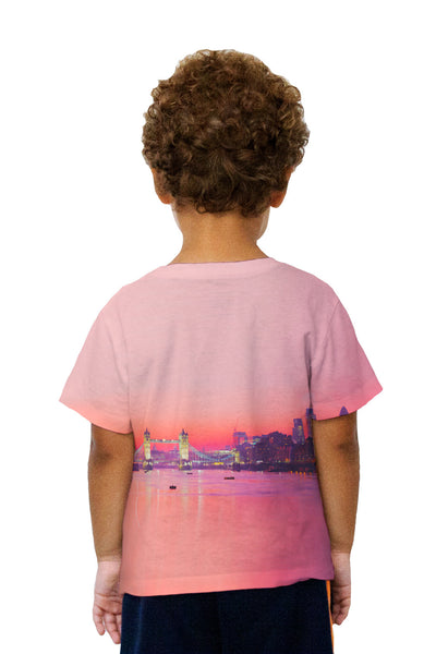 Kids London Thames Sunset Panorama Kids T-Shirt