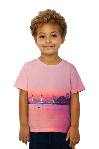 Kids London Thames Sunset Panorama