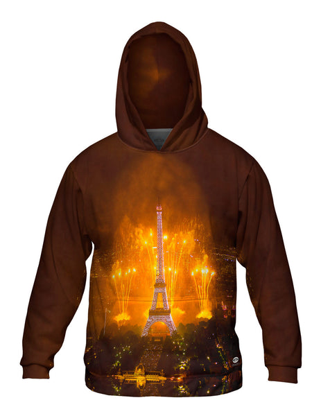 Fireworks Lighting Up Eiffel Tower&nbsp;Mens Hoodie Sweater
