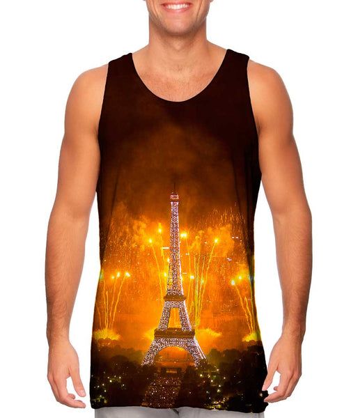 Fireworks Lighting Up Eiffel Tower&nbsp;Mens Tank Top