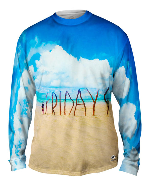 Happy Friday Beach Mens Long Sleeve
