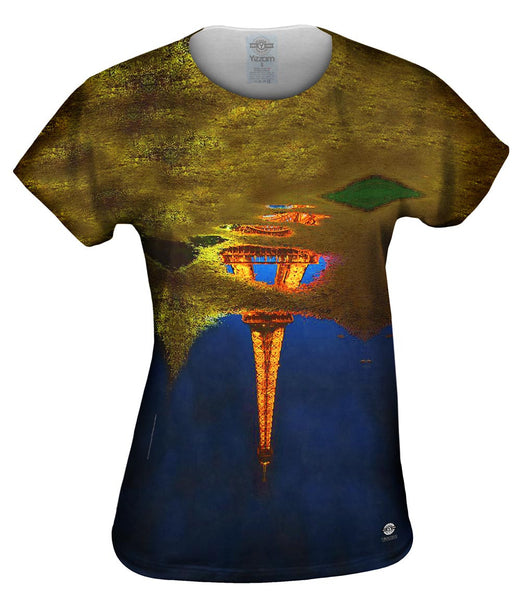 Reflection Of The Eiffel Tower In A Water Puddle&nbsp;Womens Top