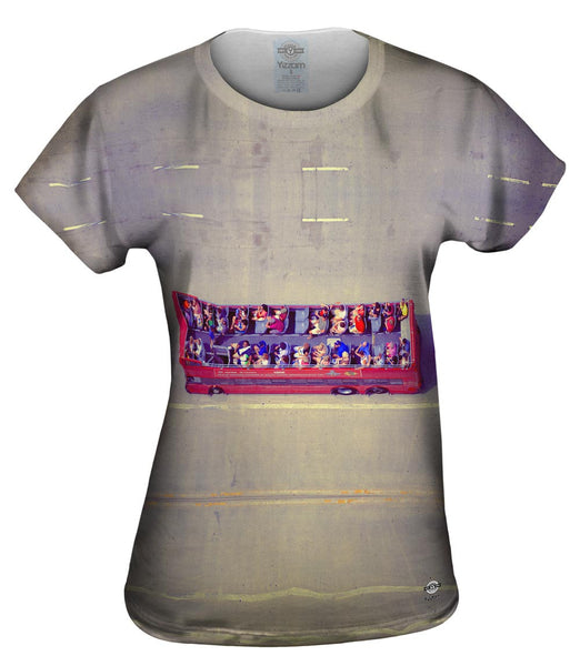 Red Tour Bus Chicago Tourists&nbsp;Womens Top