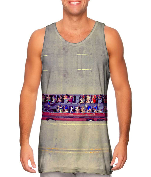Red Tour Bus Chicago Tourists&nbsp;Mens Tank Top