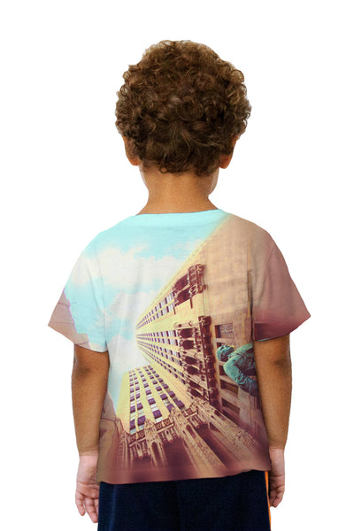 Kids Chicago Tribune Building Statue Kids T-Shirt