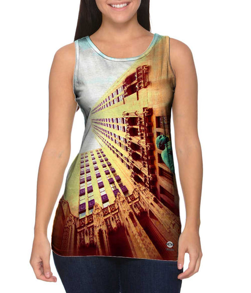 Chicago Tribune Building Statue Womens Tank Top