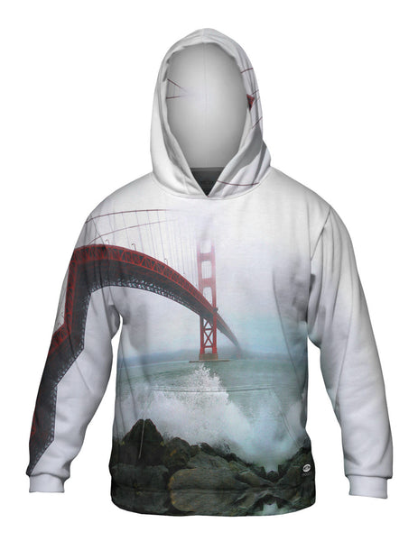 Golden Gate Bridge Fog Mens Hoodie Sweater