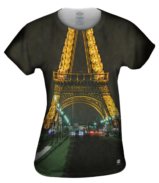 Eiffel Tower Tour At Night Womens Top