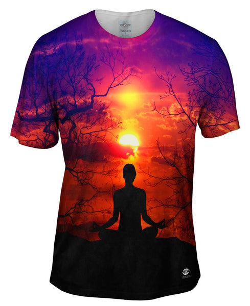 Meditation Purple Sunset Mens T-Shirt