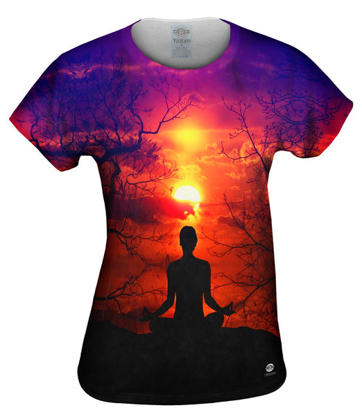 Meditation Purple Sunset Womens Top