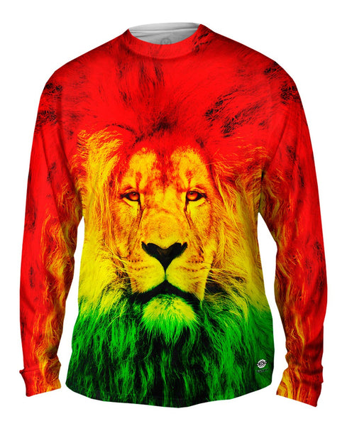 Rastafarian Lion Mens Long Sleeve