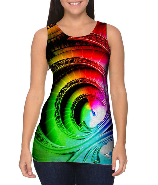 Vatican Museum Staircase Rainbow&nbsp;Womens Tank Top
