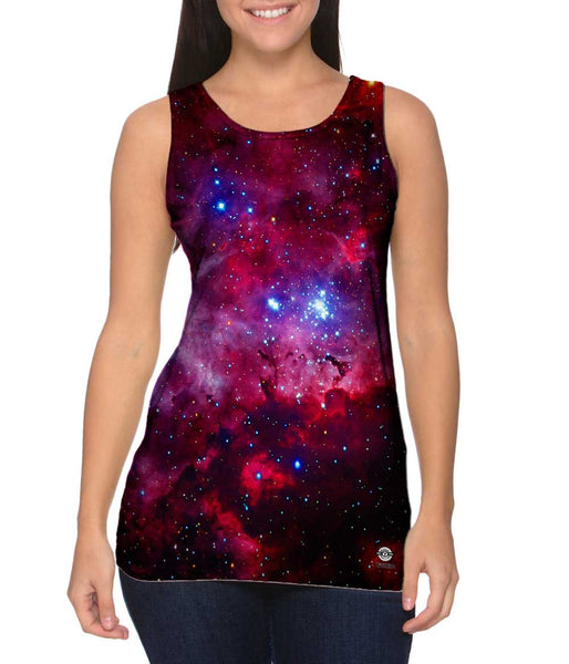 Great Carina Nebula Pink Space Galaxy Womens Tank Top