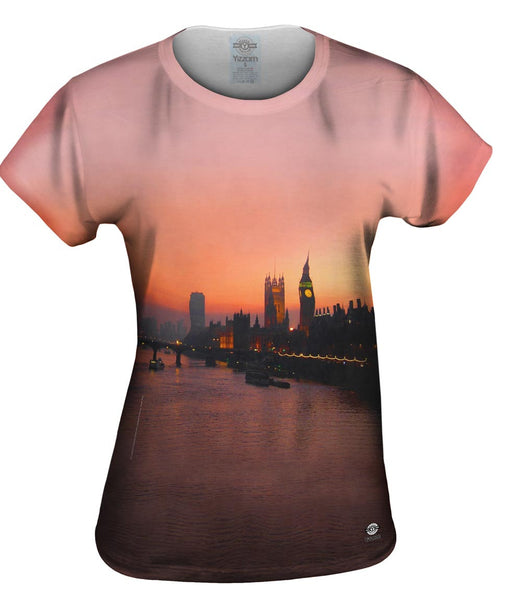 London Eye At Dusk Night Womens Top