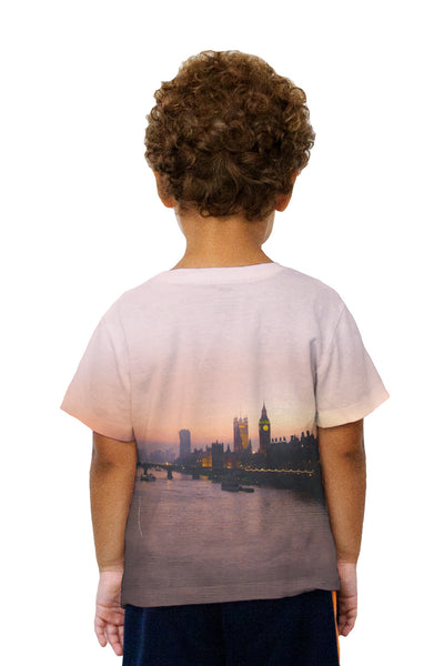 Kids London Eye At Dusk Night Kids T-Shirt