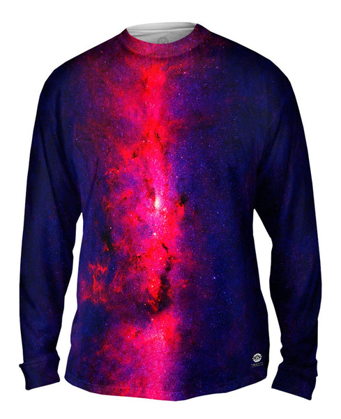 Space Center Of The Milky Way Galaxy Purple Mens Long Sleeve