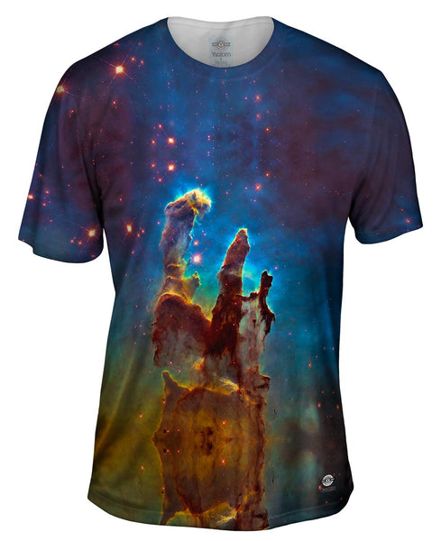 Space Galaxy Pillars Of Creation Mens T-Shirt