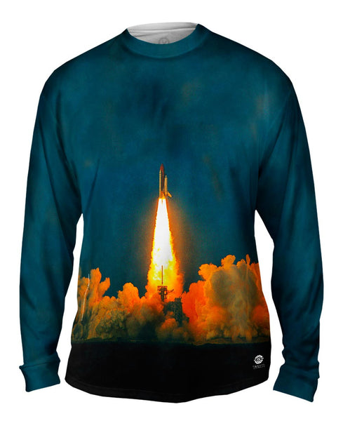 Space Shuttle Take Off Mens Long Sleeve