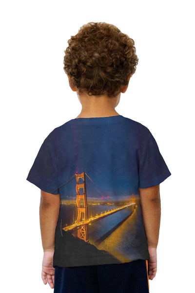 Kids Night Golden Gate Bridge San Francisco Kids T-Shirt