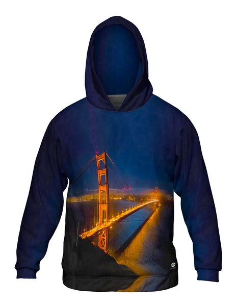 Night Golden Gate Bridge San Francisco Mens Hoodie Sweater