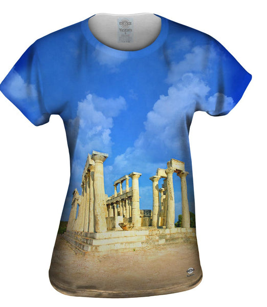 Greece 1172 Temple Of Athena Womens Top