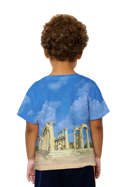 Kids Greece 1172 Temple Of Athena Kids T-Shirt