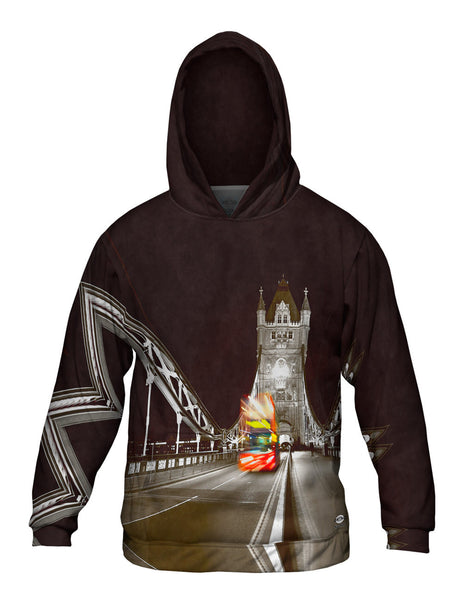 London Cliche Tower Bridge And Bus Mens Hoodie Sweater