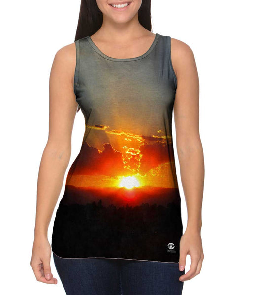 Sunset Over The Mountains&nbsp;Womens Tank Top