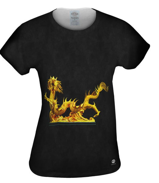 Golden Dragon Broncefigur Gold Womens Top