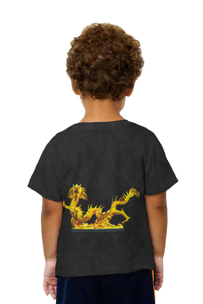 Kids Golden Dragon Broncefigur Gold Kids T-Shirt
