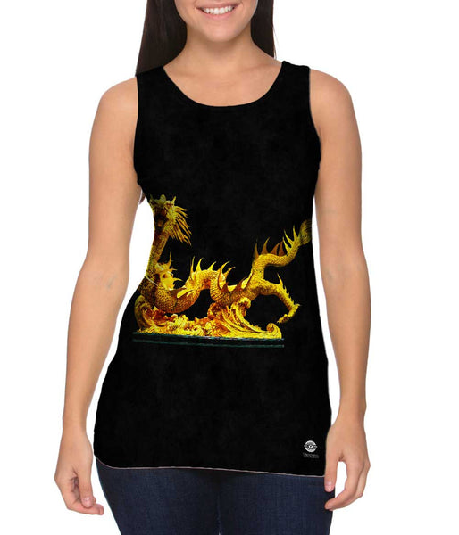 Golden Dragon Broncefigur Gold&nbsp;Womens Tank Top