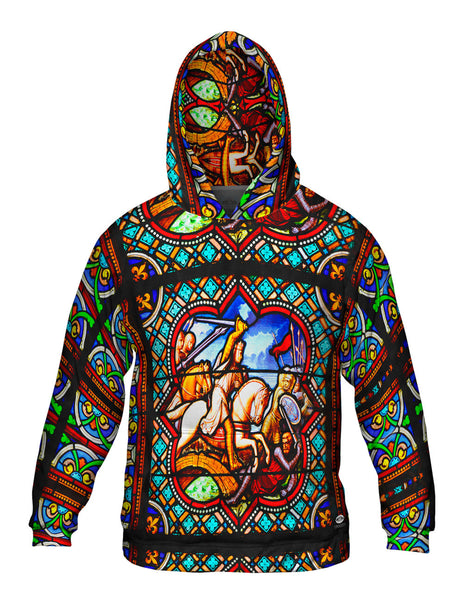 Stained Glass Notre Dame De Senlis Mens Hoodie Sweater