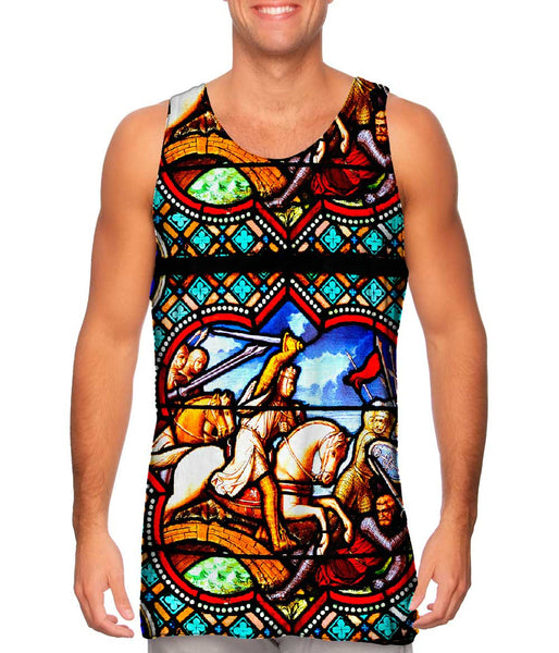 Stained Glass Notre Dame De Senlis&nbsp;Mens Tank Top