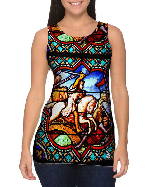 Stained Glass Notre Dame De Senlis&nbsp;Womens Tank Top