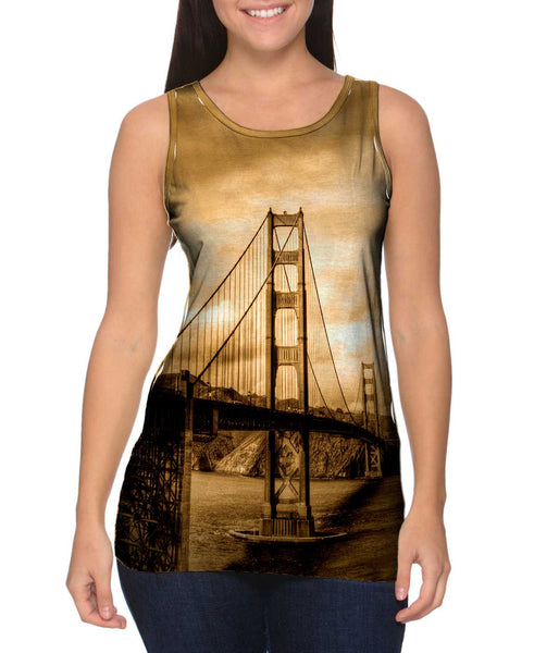 Golden Gate In Sepia&nbsp;Womens Tank Top