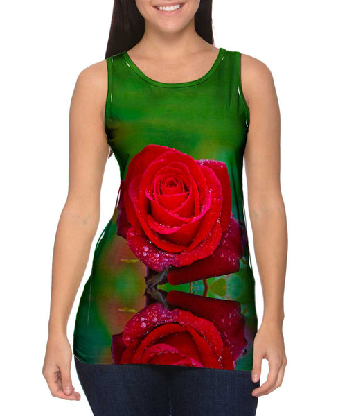 Big Red Rose Womens Tank Top
