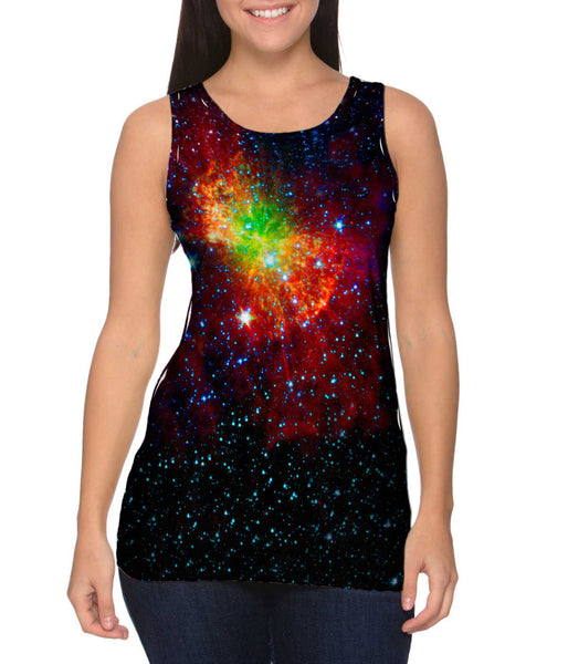 Space Galaxy Dumbell Nebula Womens Tank Top