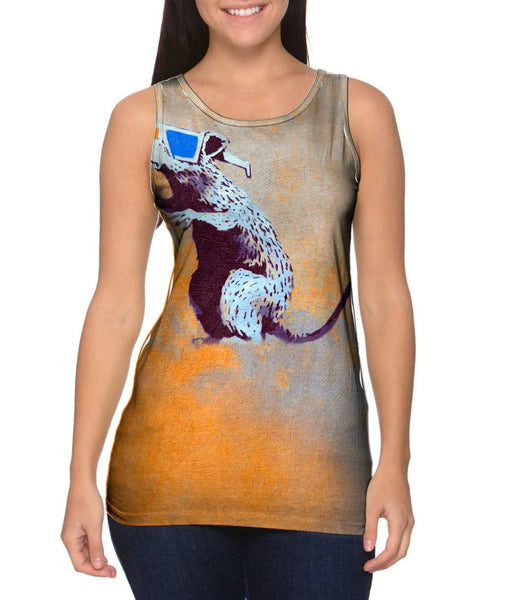 Graffiti Banksy 3D Rat&nbsp;Womens Tank Top