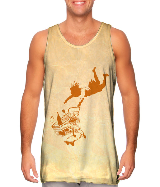 Graffiti Banksy Shoppping Cart Fall&nbsp;Mens Tank Top