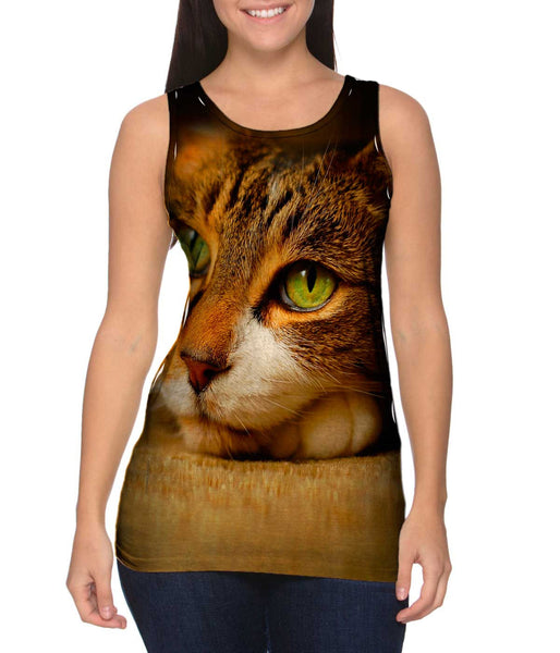 Calm Cute Cat Womens Tank Top