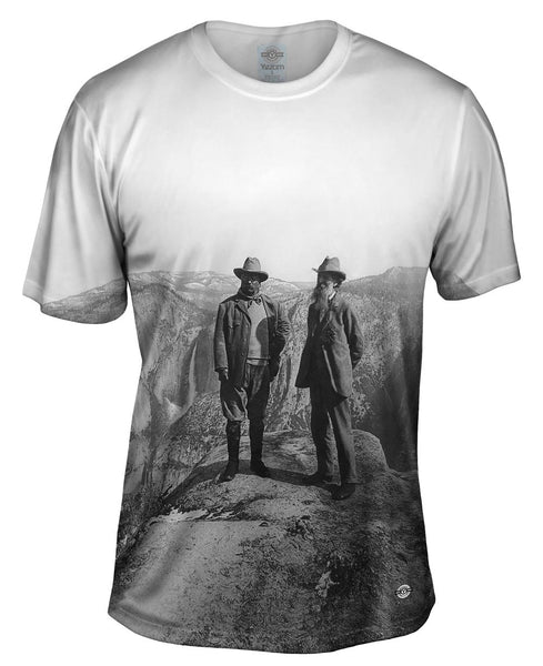 American Icons Roosevelt And Muir Mens T-Shirt