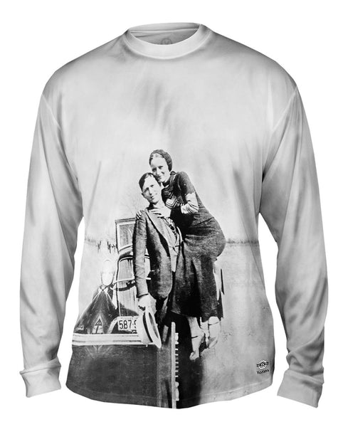 Original Gangster Bonnie And Clyde 1933 Mens Long Sleeve