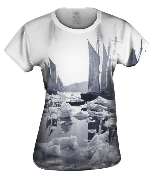 Sailing Ships In An Ice Field Womens Top
