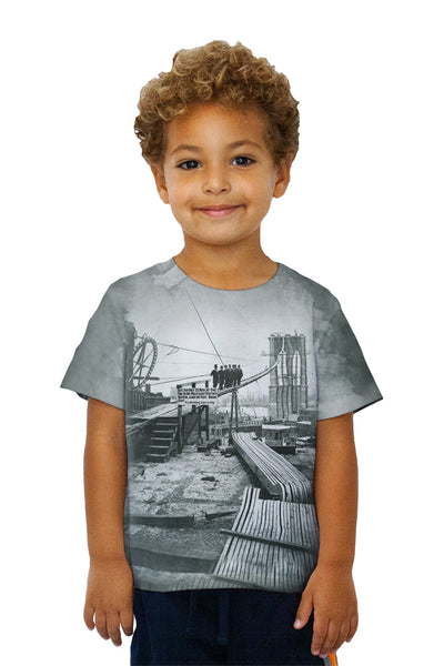 Kids Brooklyn Bridge Under Construction Kids T-Shirt