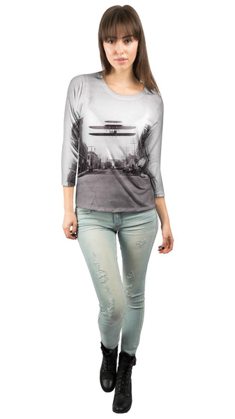 Wright Brothers Postcard Womens 3/4 Sleeve