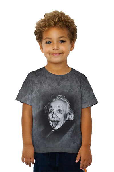 Kids Albert Einstein Sticks Out His Tongue Kids T-Shirt